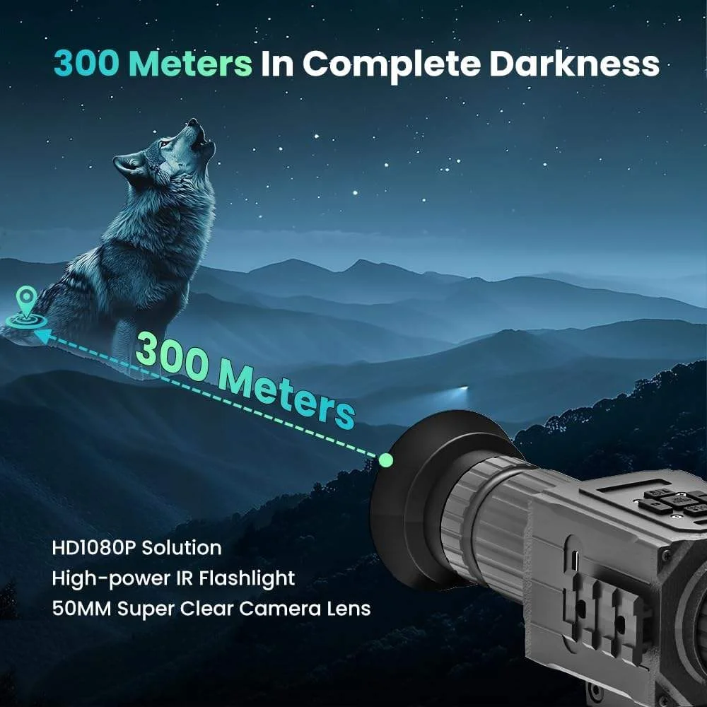 2026 ljc NK008 Digital Night Vision Monocular 5X High Definition Full Dark Photography Recording Scope