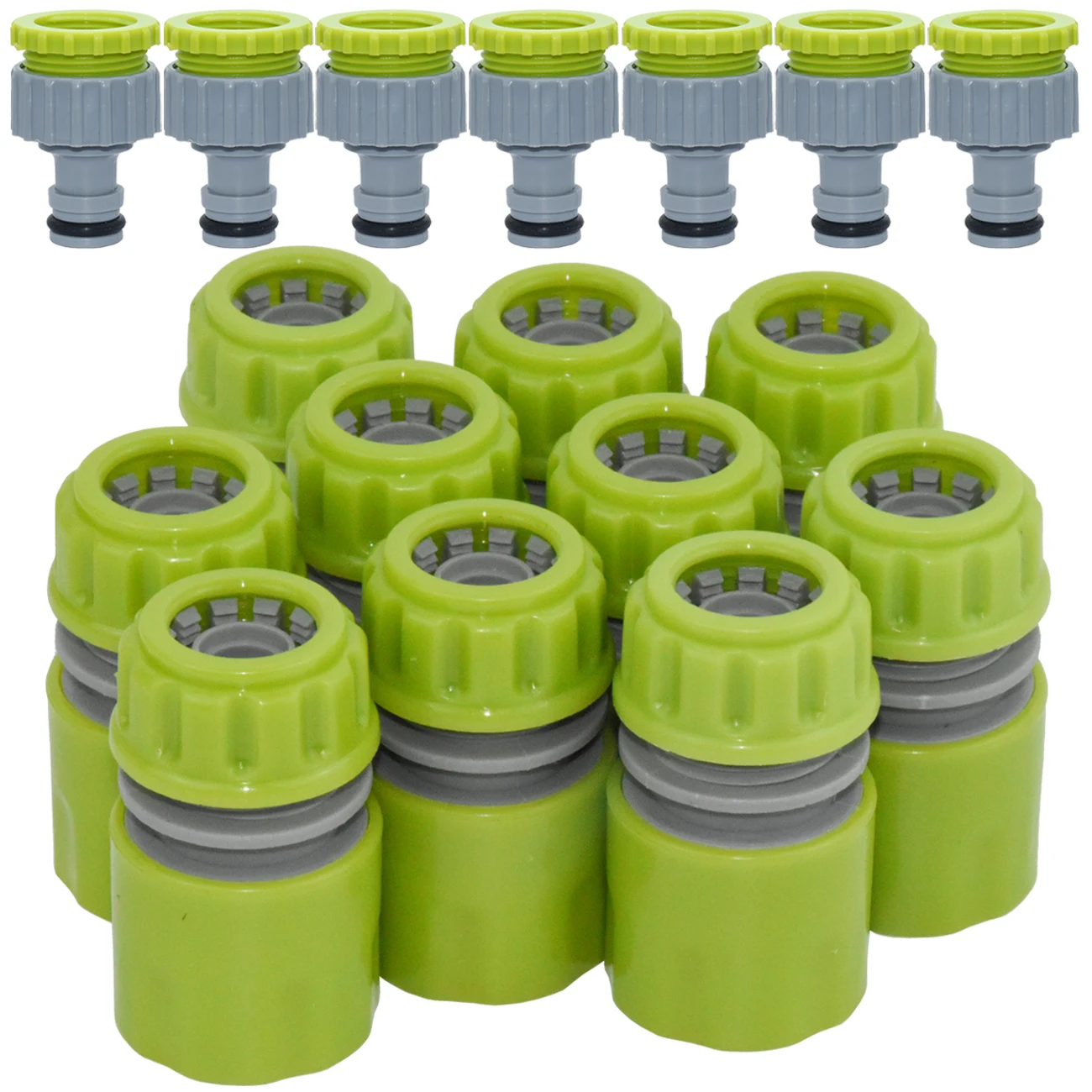 

10pcs 16mm Adapter Plug Quick Coupling 1/2" Hose Tube Connector Repair Connection Irrigation w 1/2'' 3/4'' Nipple Garden Tools