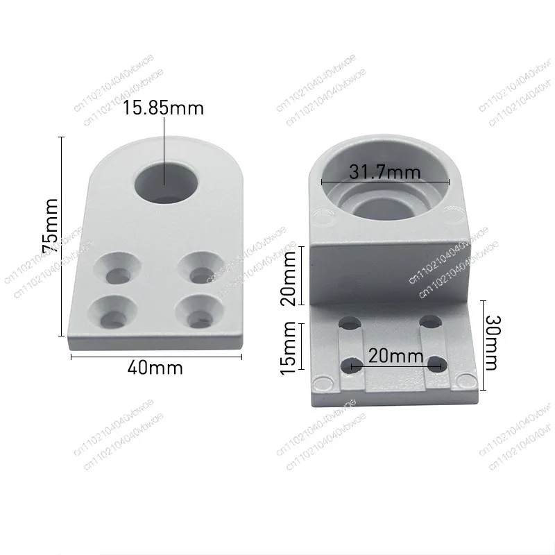 Aluminum profile fittings: head and tail bearing seat, tensioner seat, fixed seat 3060/4080