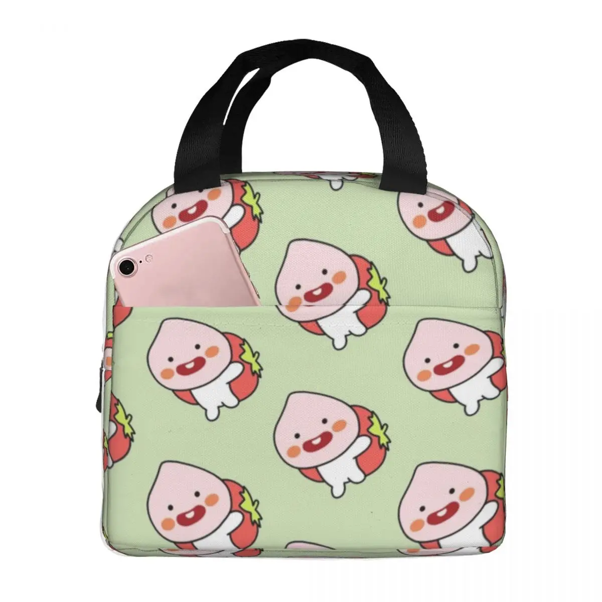 Silly Baby Apeach Lunch Bags Insulated Bento Box Waterproof Lunch Tote Leakproof Picnic Bags for Woman Student Travel