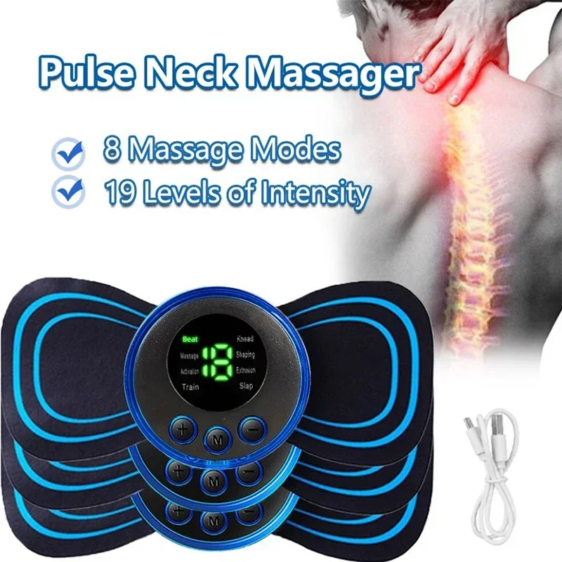 

Pulse Neck Massager Sticker Tens Cervical Massageador Tens Cervical Electrode Gel Pads Muscle Stimulator Neck Pain Relief