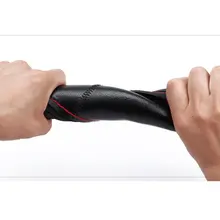 DIY Leather Steering Wheel Cover with Needles and Thread #4