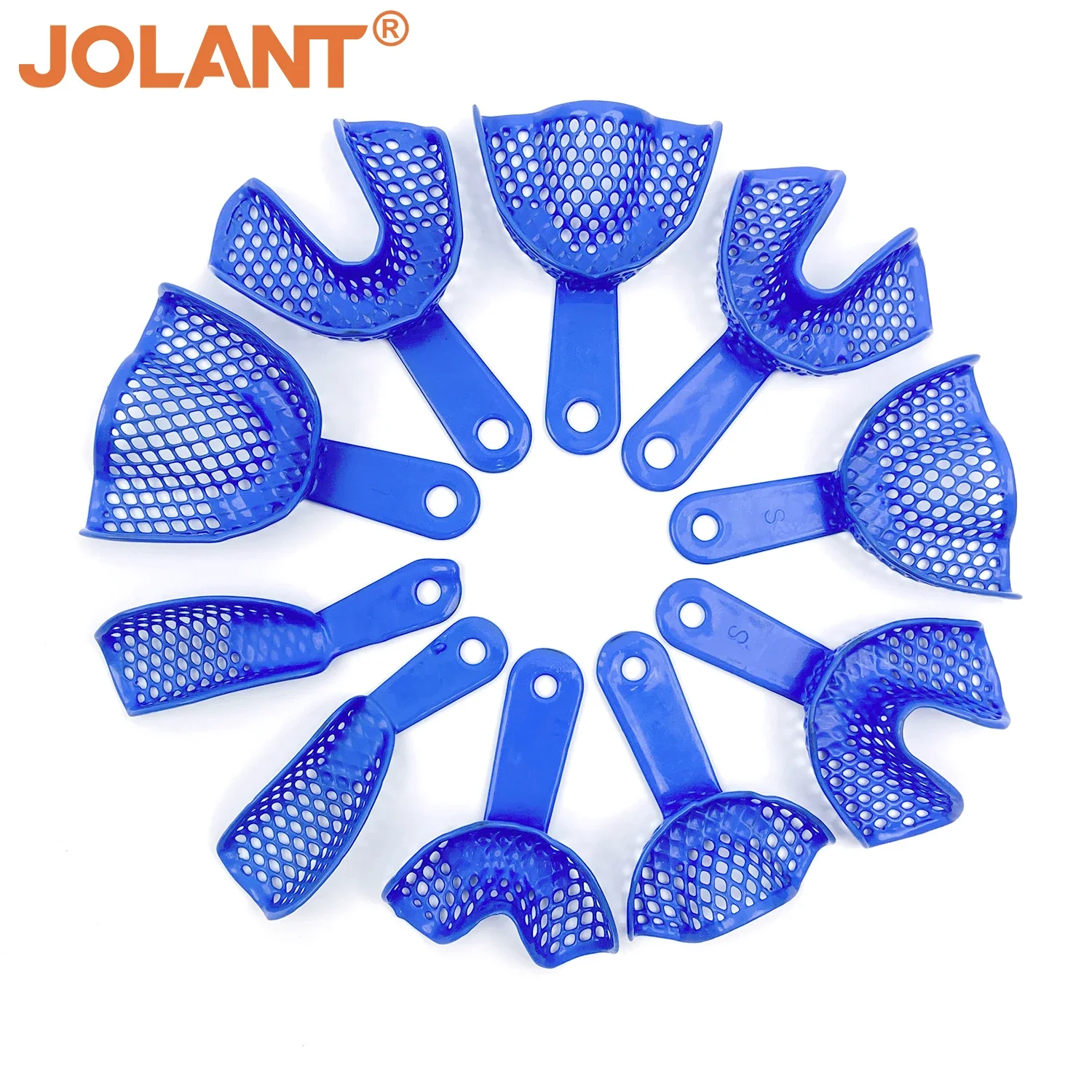 

10pcs/Set JOLANT Dental Plastic-Steel Impression Trays Oral Hygiene Denture Model Materials Dental Supply