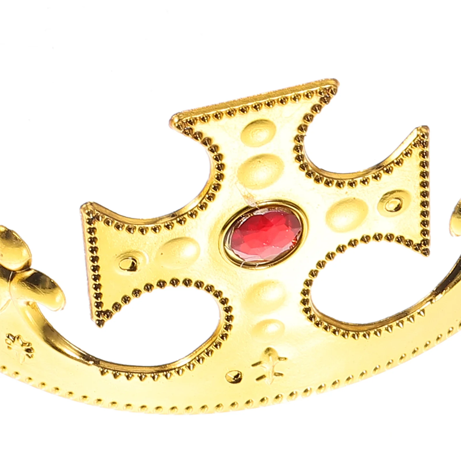 

2Pcs Premium Golden Plastic Crown Look Royal Medieval Crown for Holiday Party Wedding Anniversary Decoration