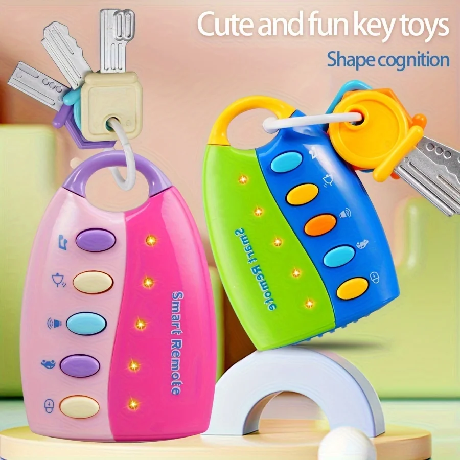 Simulation Car Key Toy for Infants and Toddlers - Promote Cognitive Development, Light Music Fun Early Education Educational Toy