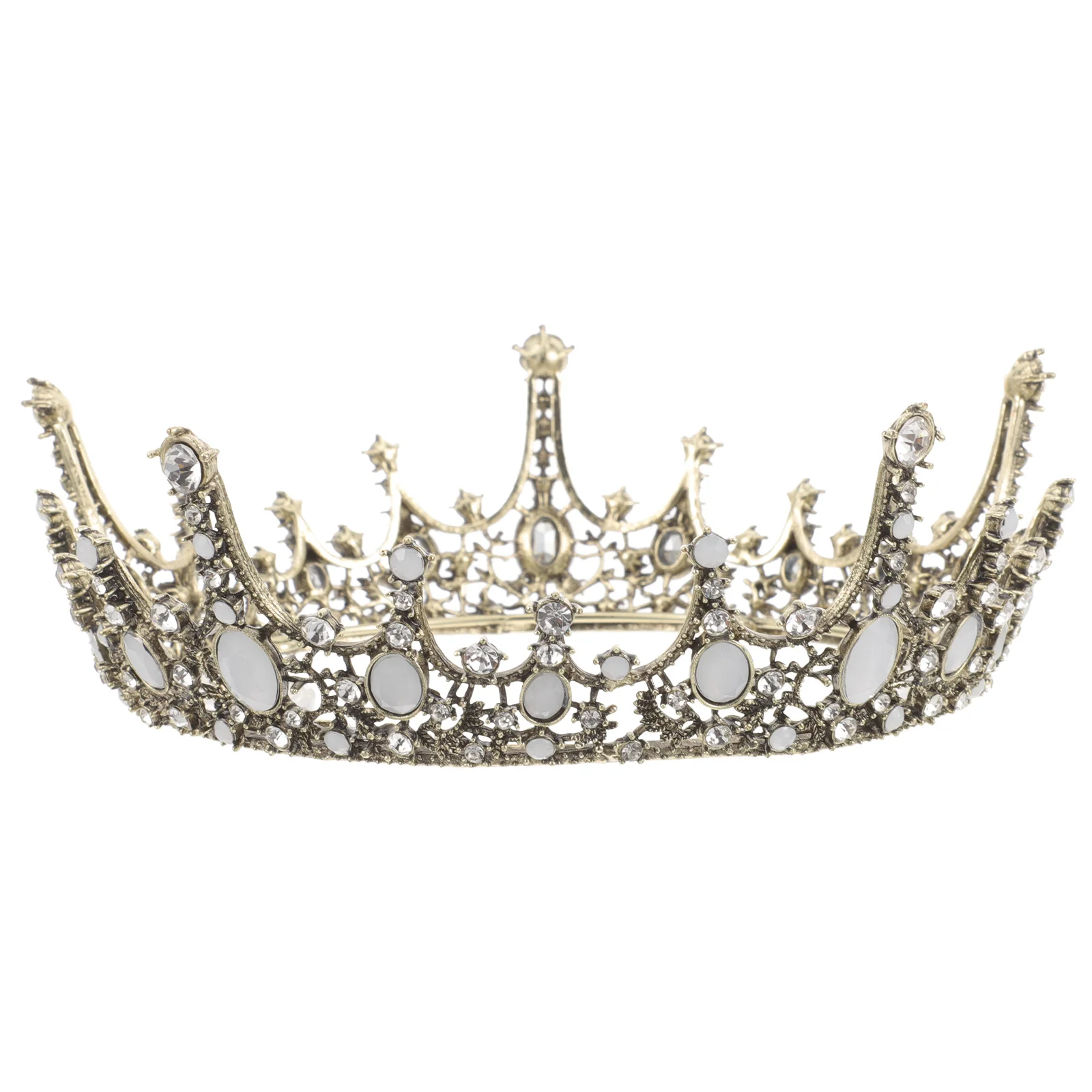 

Rhinestones Baroque Vintage Wedding Bridal Tiara Crystal Crown for Women Engagement Prom Party Quinceanera Hair Accessories