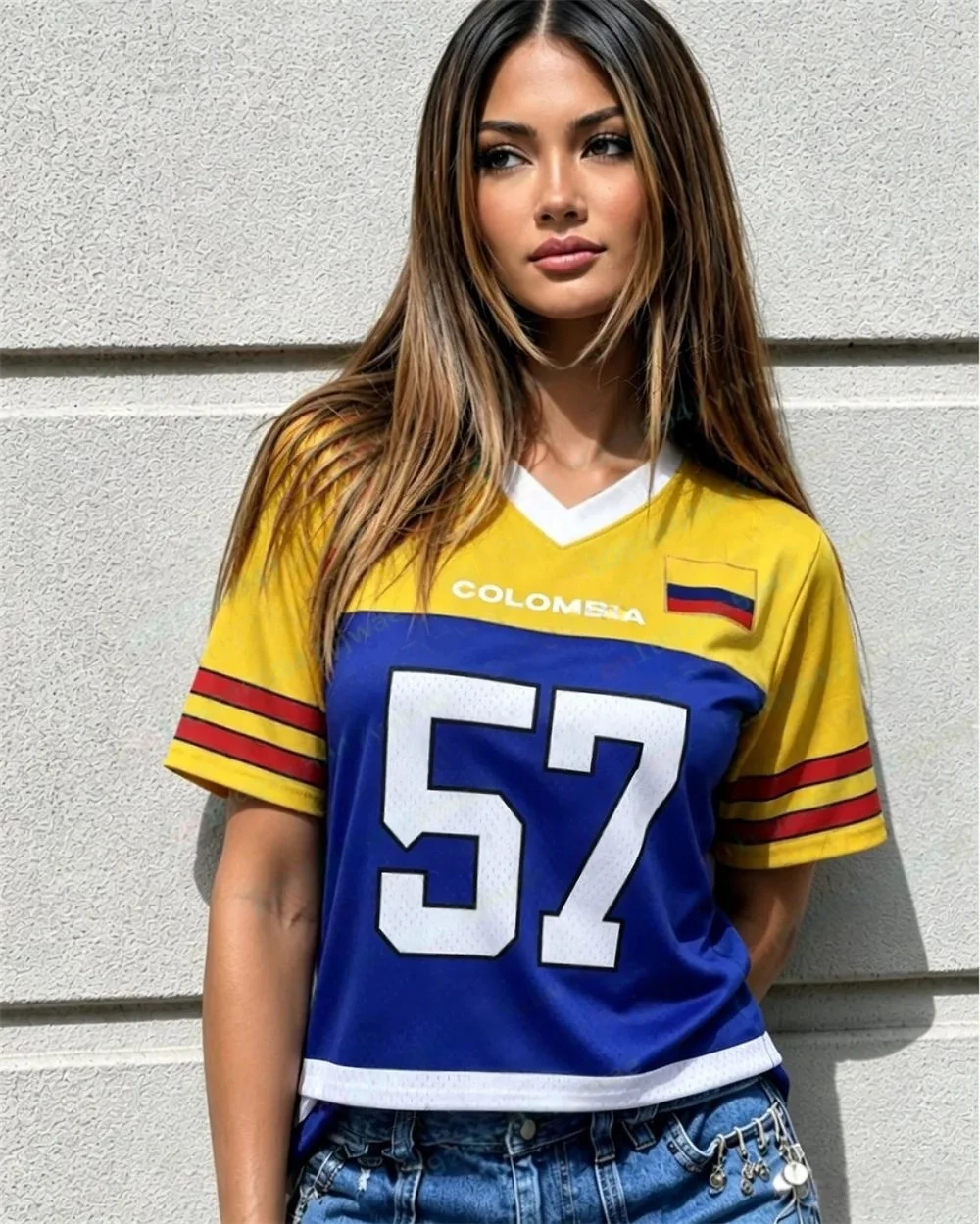 2026 Colombia Jersey Breathable Sportswear Short Sleeved Fashionable Streetwear Top Y2k Top Summer Men'S and Women'S T-Shirt