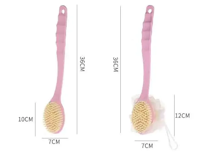 Long-handled Scrubbing Artifact Brush Bath  Scrubbing Towel Household Bathroom Supplies Soft Hair Bathing Back Scrubbing Brush