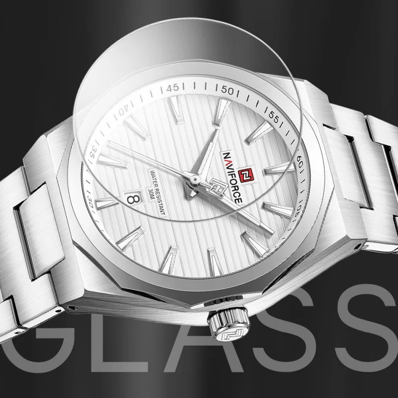 NAVIFORCE Luxury Watch Men’s Military Sports Watches Men's Quartz Date Display Gifts Clock Man Casual Steel Band Wristwatch