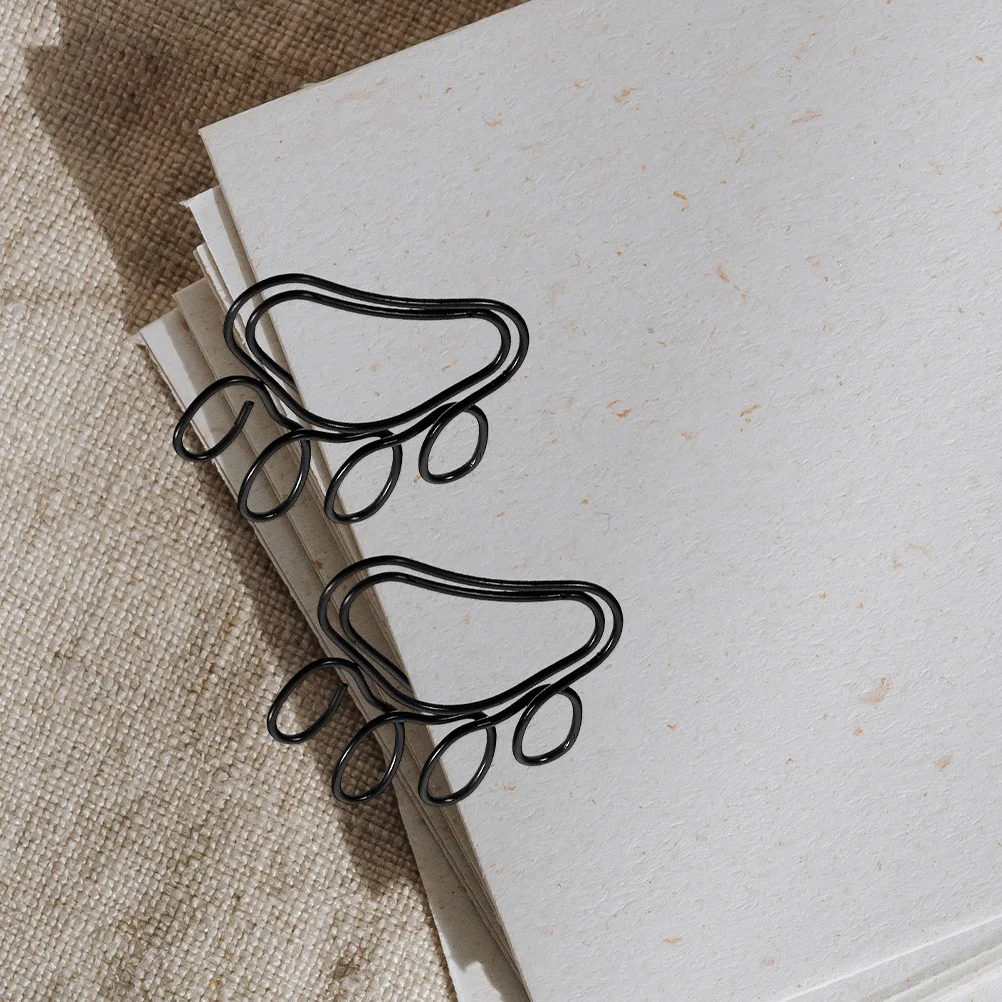 50 قطعة لطيف القط مخلب على شكل دبابيس ورق مقاطع ورق معدنية قوية للأظرف بطاقات ملف المستندات مريحة مكتب الملحقات