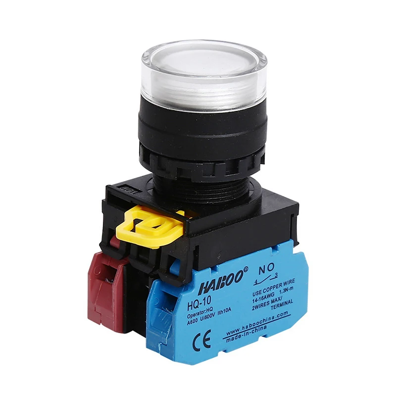 

22mm Momentary Push Button Switch Latching220v LED Light Button Fixation Easy To Install Electricity Accessory