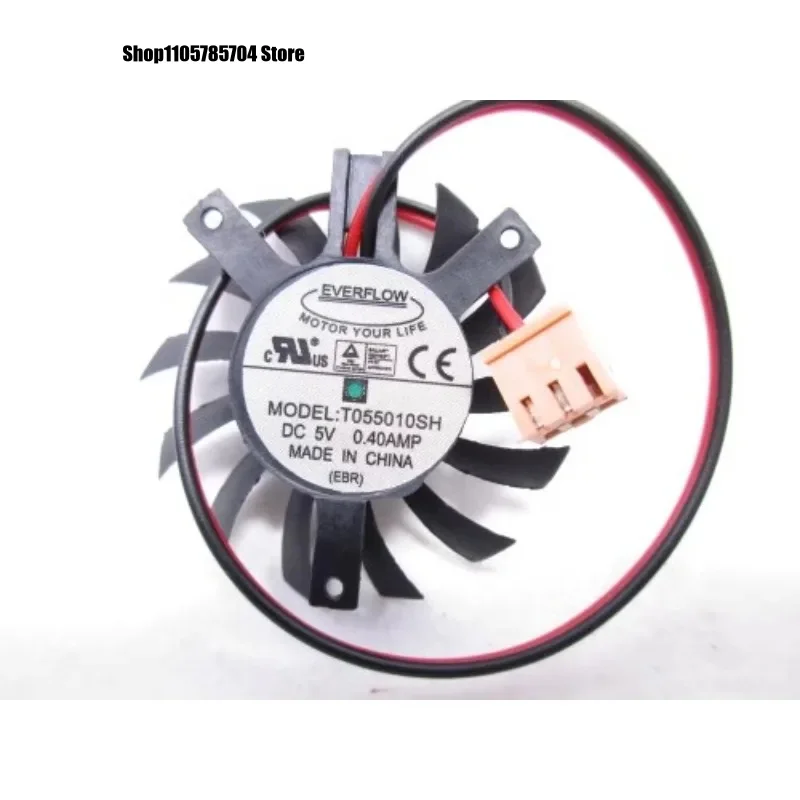 DL 2-Wire Fan for EVERFLOW T055010SH 5V 0.40A Hole Pitch 27*35*35MM Diameter 45mm Graphics Card Fan