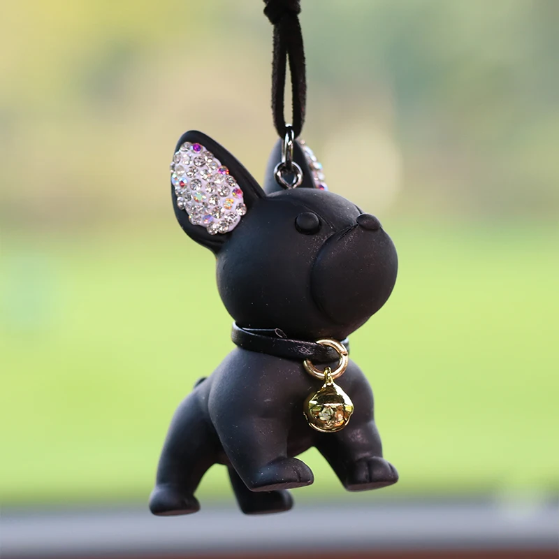 Black resin law dog dog car interior, car rearview mirror, car hanging accessories