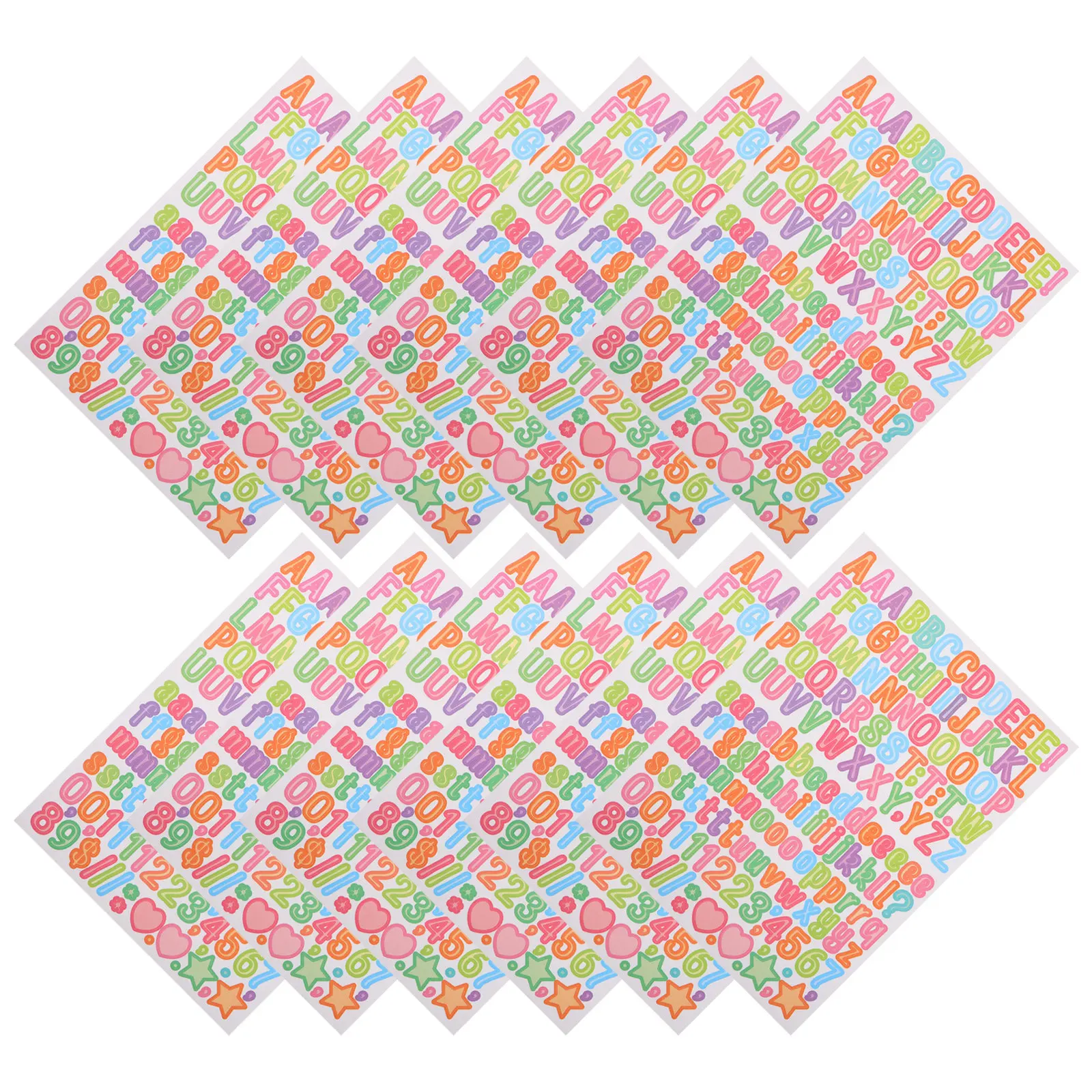 

50Pcs Kids Alphabet Stickers Creative Self-Adhesive English Letter Decals for Scrapbooking Journals Diaries Crafting Supplies