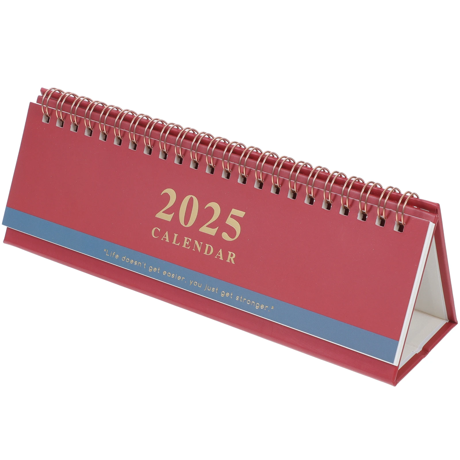 

Long Desk Calendar Flip Coil Design Planner 2025 Home Office School Decor Small Size Paper Teacher Accessories