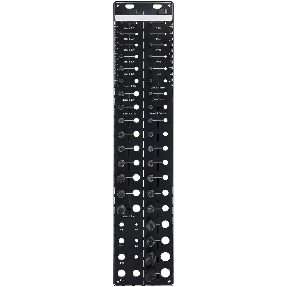 Fast Thread Identification Gauge with 28 34 44 Holes for Both Metric and For IMPERIAL Screws Lightweight Aluminum