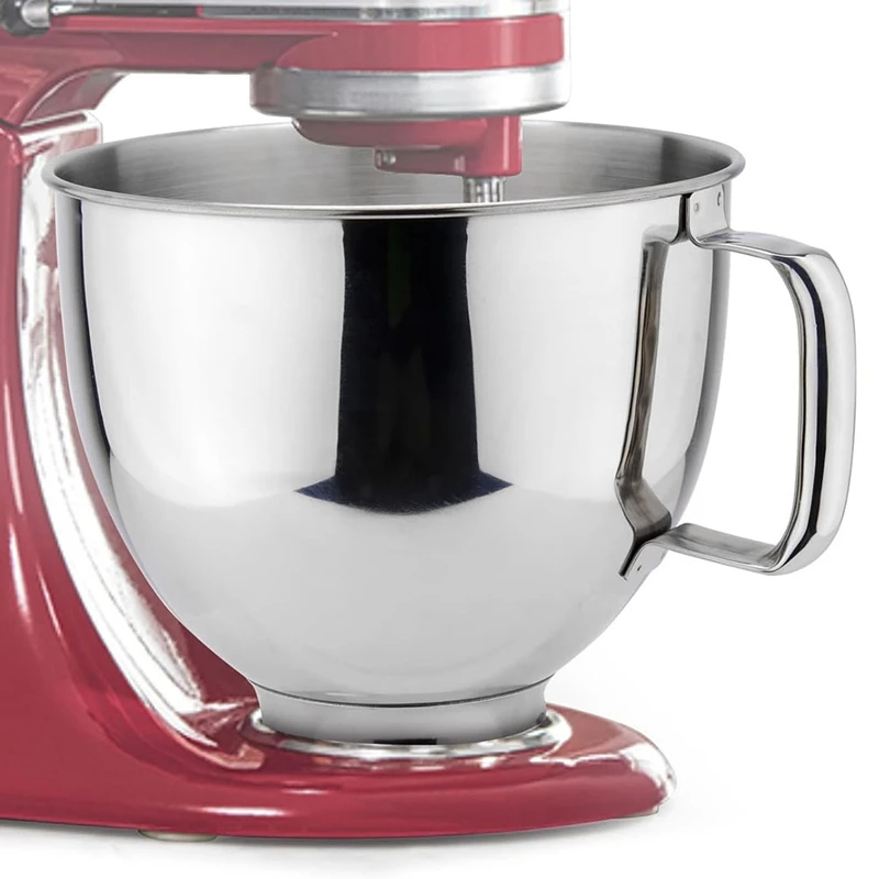 Mangkuk Mixer Stainless Steel 5QT, kompatibel dengan untuk KITCHENAID TILT-HEAD STAND Mixer 4.5-5 Quart, 5 Quart Mixing Bowl