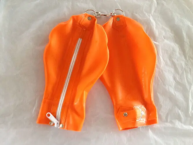 

orange Latex Rubber Orange Palme Handschuhe/Gloves 0,4mm S-XXL Halloween Party