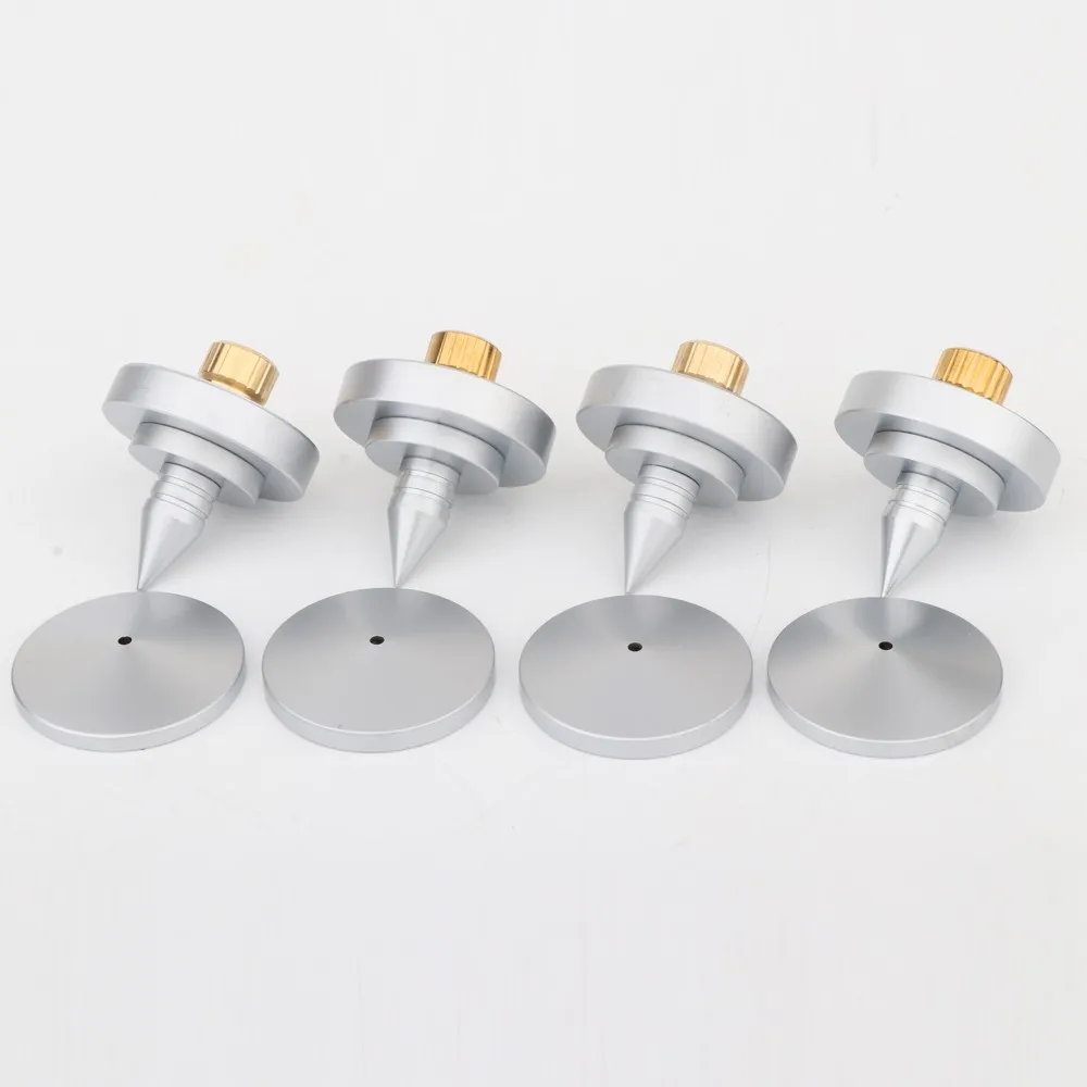 Hifi Audio Speaker Spike Isolation Feet Brass Cone Turntable Amplifier Amp Cone Speaker Pad 35X37mm