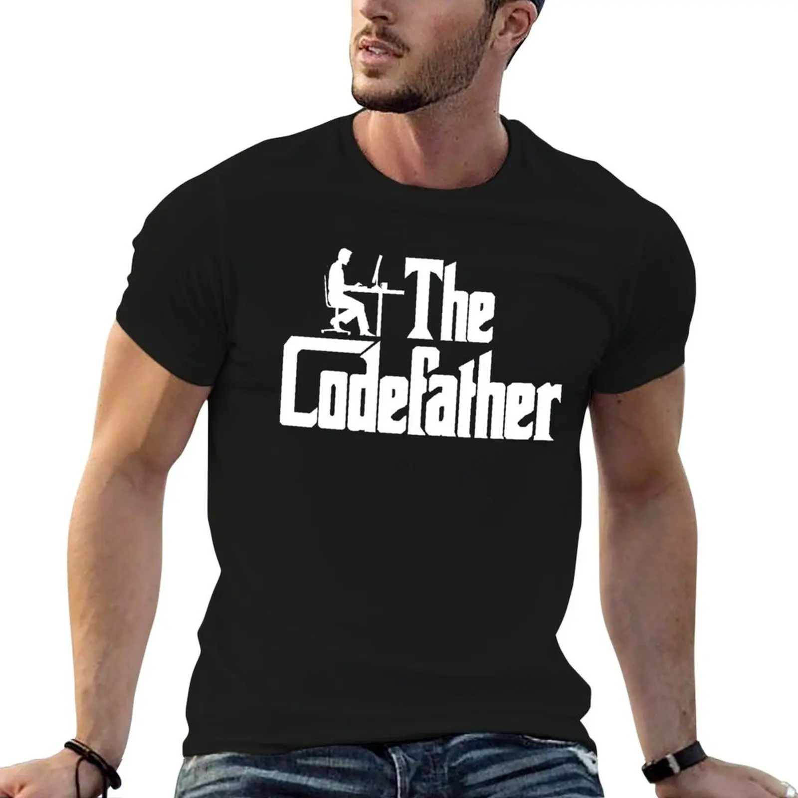 Programmer Codefather Software Engineer Hackers Coders T-Shirt anime shirt cotton graphic tees outfits for men