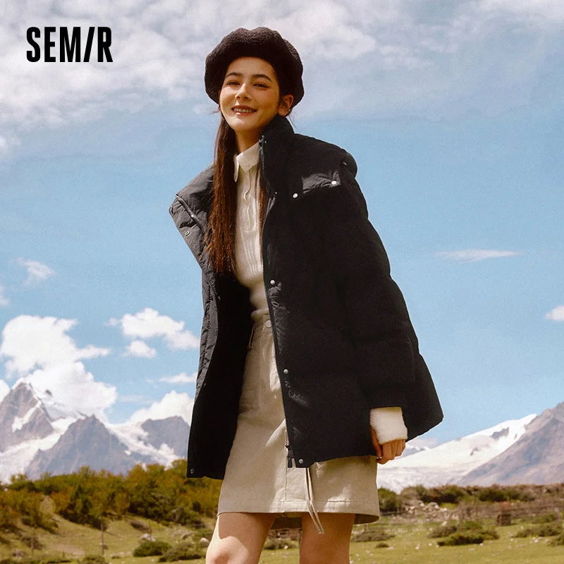 

Semir Down Coats Women Mid-Length Hooded Warm Comfortable Autumn Winter New Coats Winter Clothes Woman New in Coats & Jackets