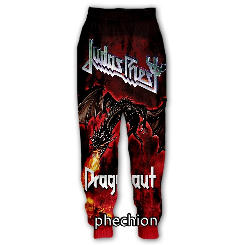 phechion New Men/Women Judas Priest Rock Band 3D Print Clothing Long Sleeve Fashion Sweatshirt Hoodies Sport Casual Pants Z71