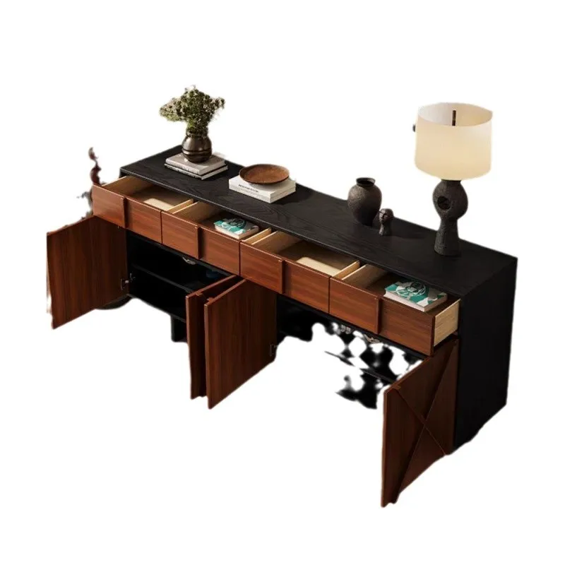 

Medieval solid wood dining side cabinet, retro log, bedroom side cabinet