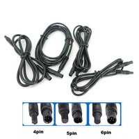 1M 2m 3m 4 5 6 core pin Male to Female Cord Car truck DVR Camera Extension connector Cables HD Monitor Rear View Camera Wire