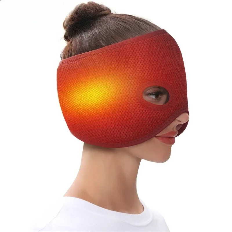 Electric Heated Eyes Mask Hot Compress Warm Therapy Eye Care Massager Relieve Tired Eyes Dry Eyes Sleep Blindfold
