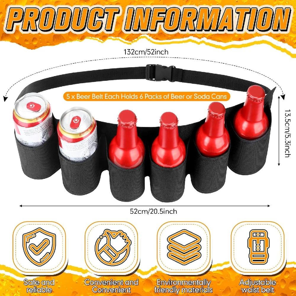 Climbing Camping Hiking Holster Portable Bottle Waist Beer Belt Bag Handy Wine Bottles Beverage Can Holder Hanging Organizer