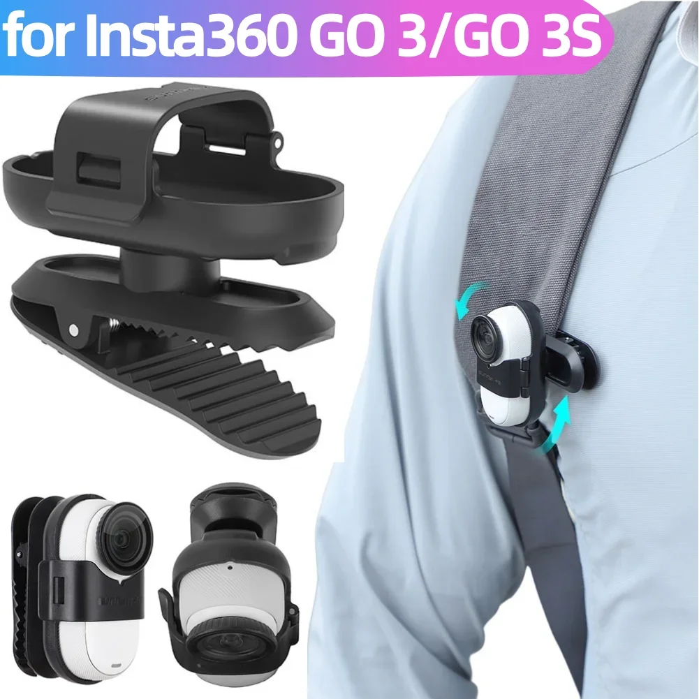 Backpack Clip Holder For Insta360 GO 3S/GO3 360 Rotation Clip Mount Sports Hat Clip Camera Mount for Insta360 Go 3S/Go 3