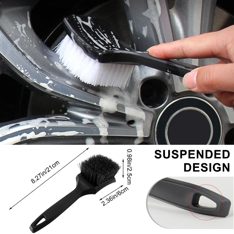 SEAMETAL Car Tire Wheel Rim Cleaning Brush Detailing Brushes Washing Brush Tool Universal Wheel Tire Car Cleaning Accessories