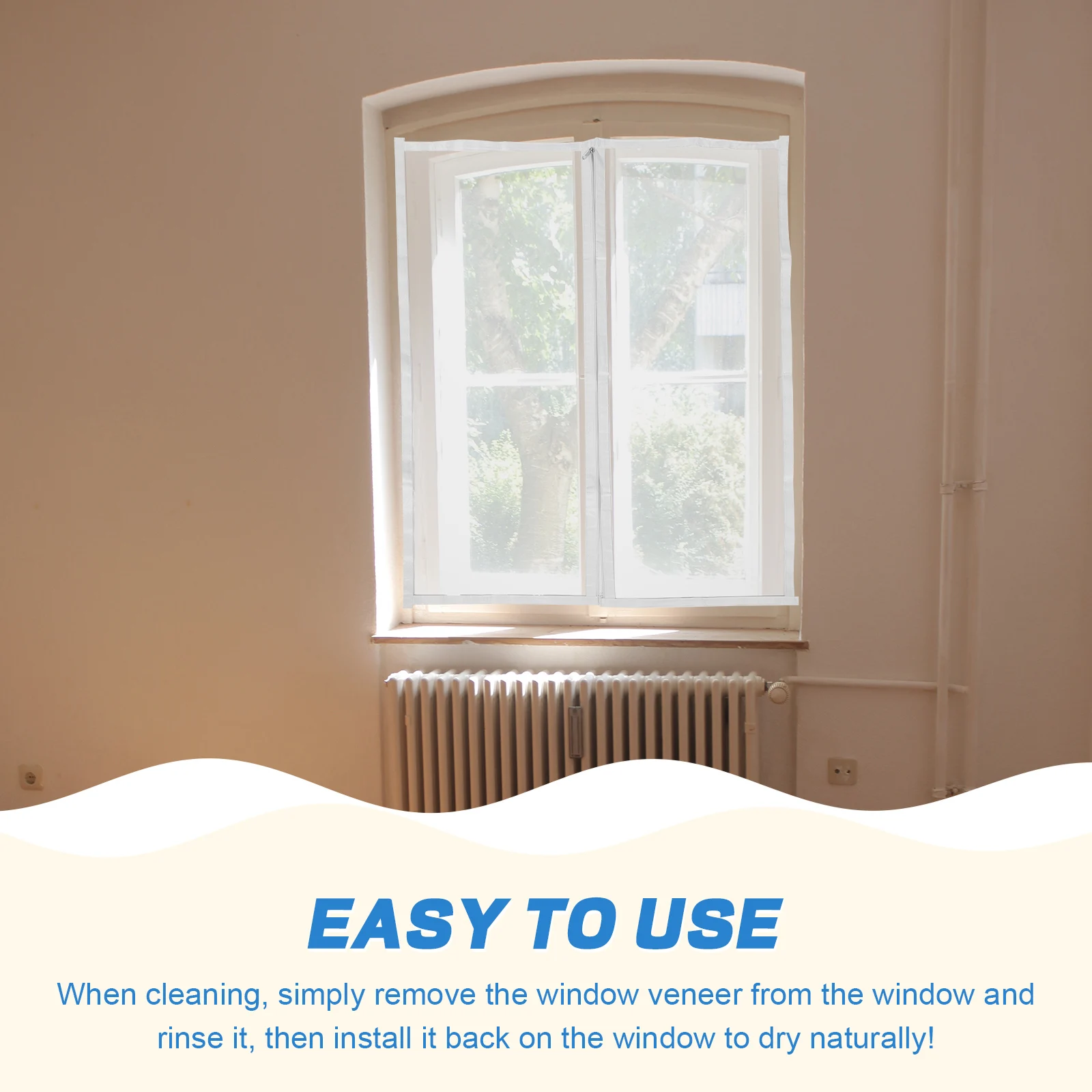 

Window Insulation Film For Winter Cold Proofing Windscreen Waterproof Zipper Design Foldable Reusable Easy Clean Long