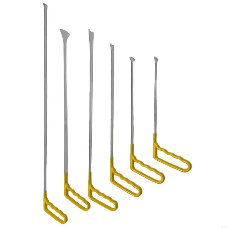 

6Pcs Car Body Dents Repair Tool Stainless Automotive Hand Tool Easy to Use Car Dents Repair Tool Crowbars