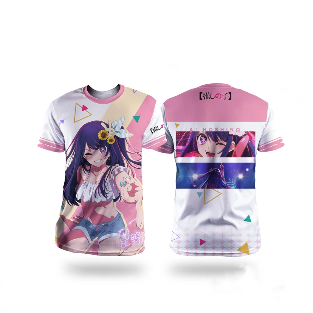 New Anime Manga Oshi No Ko T-Shirts Ai Hoshino 3D Print Men's Women Short Sleeves T Shirt Harajuku Y2k Tops Tees Kids Clothing