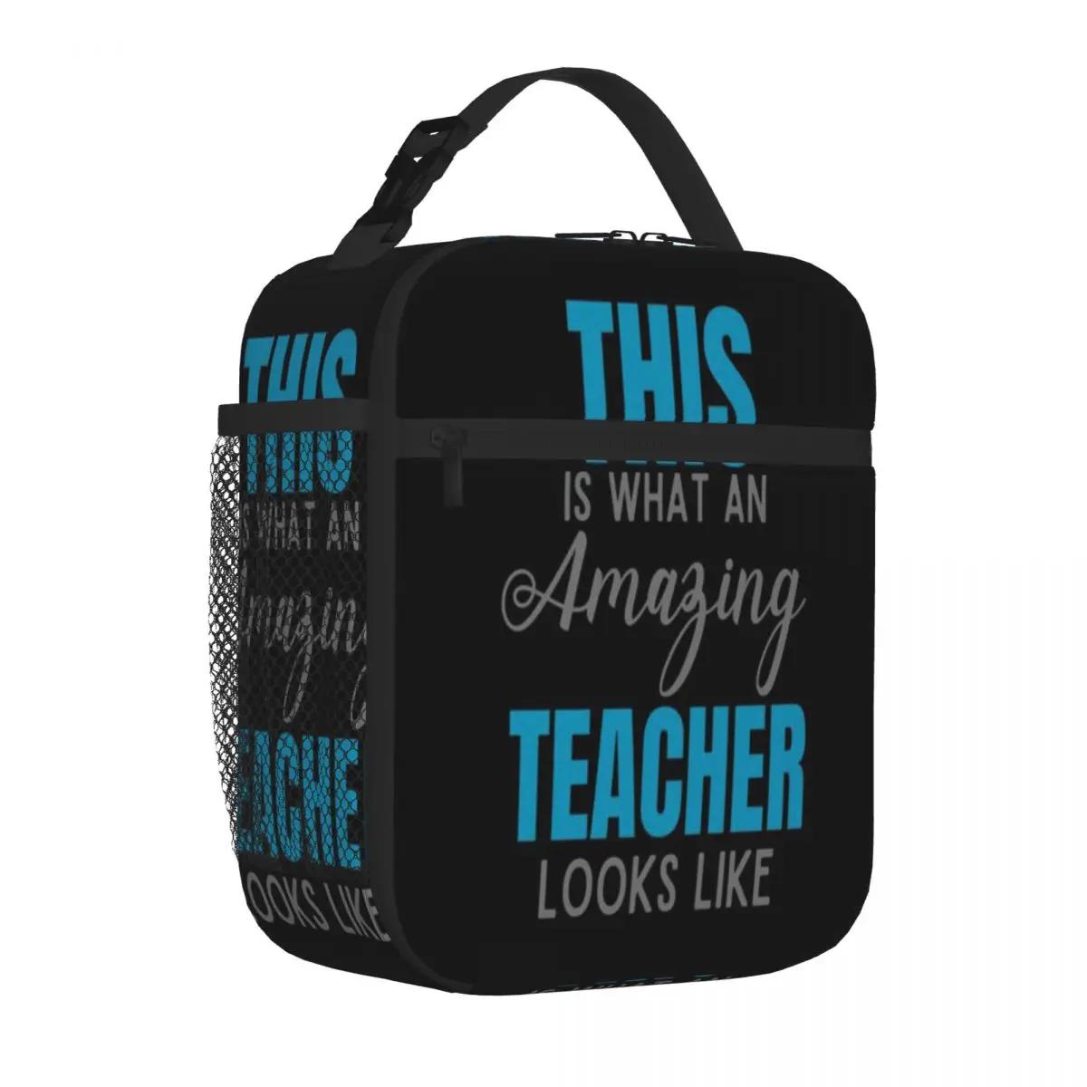 Bestselling Amazing Teacher Ruffled Reusable Lunch Bag Airport Travel Lunch Tote