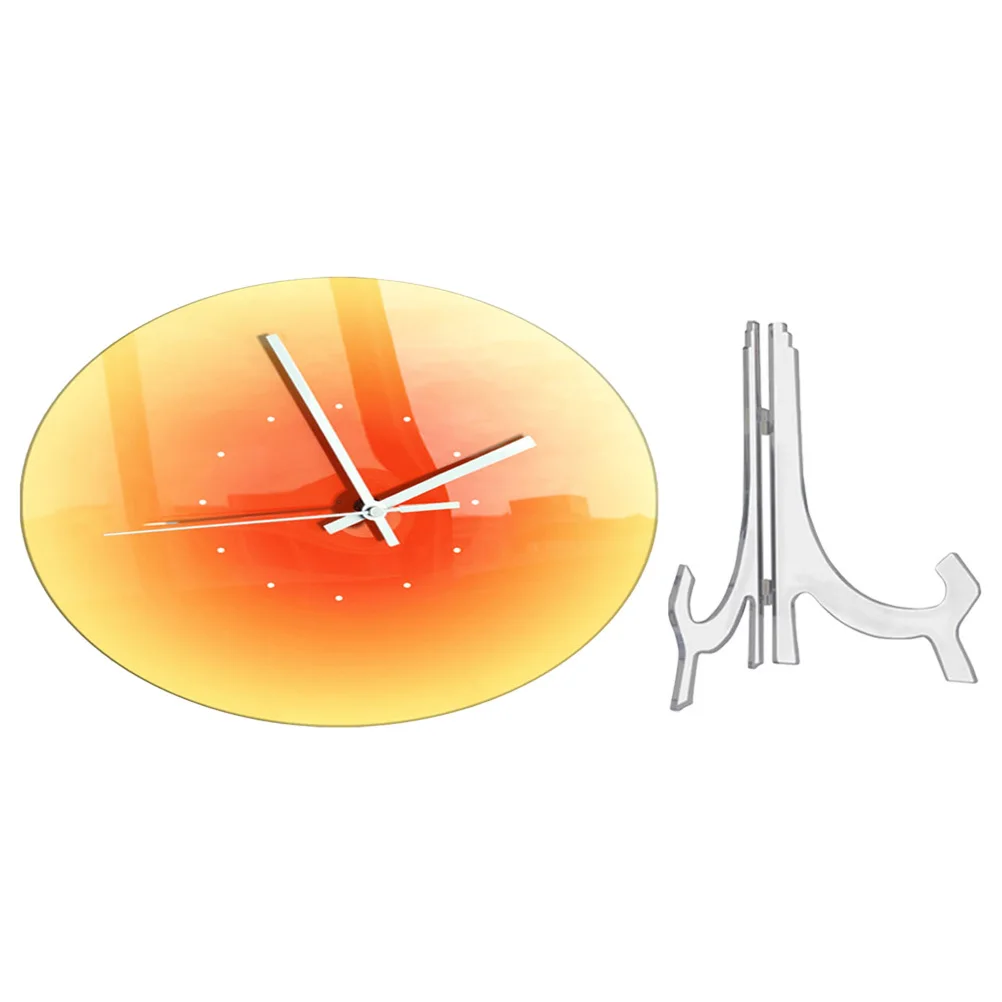 

Acrylic Wall Clock Decorative Gradient Sunset Indoor Wall Clock for Bedroom Living Room Accessories
