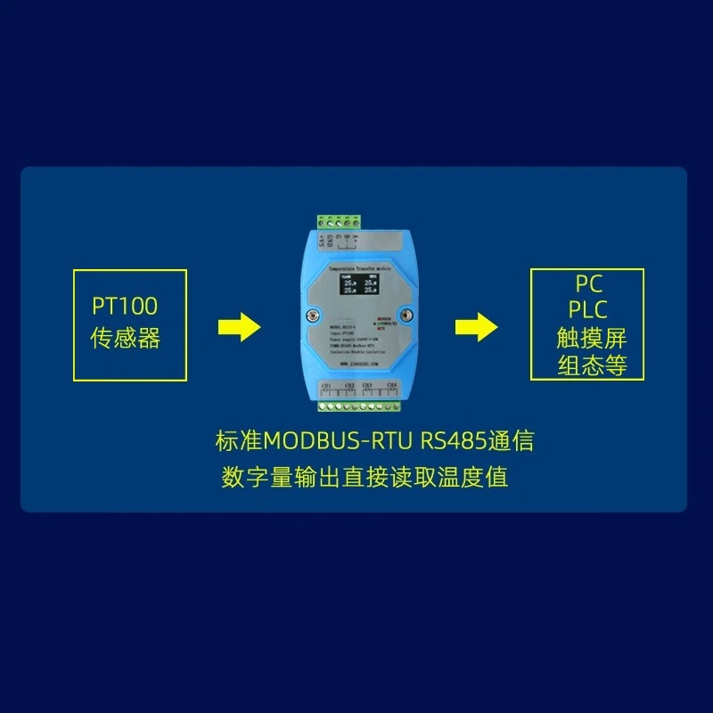 8-Channel digital input 8-channel digital transistor output isolated RS485 acquisition module