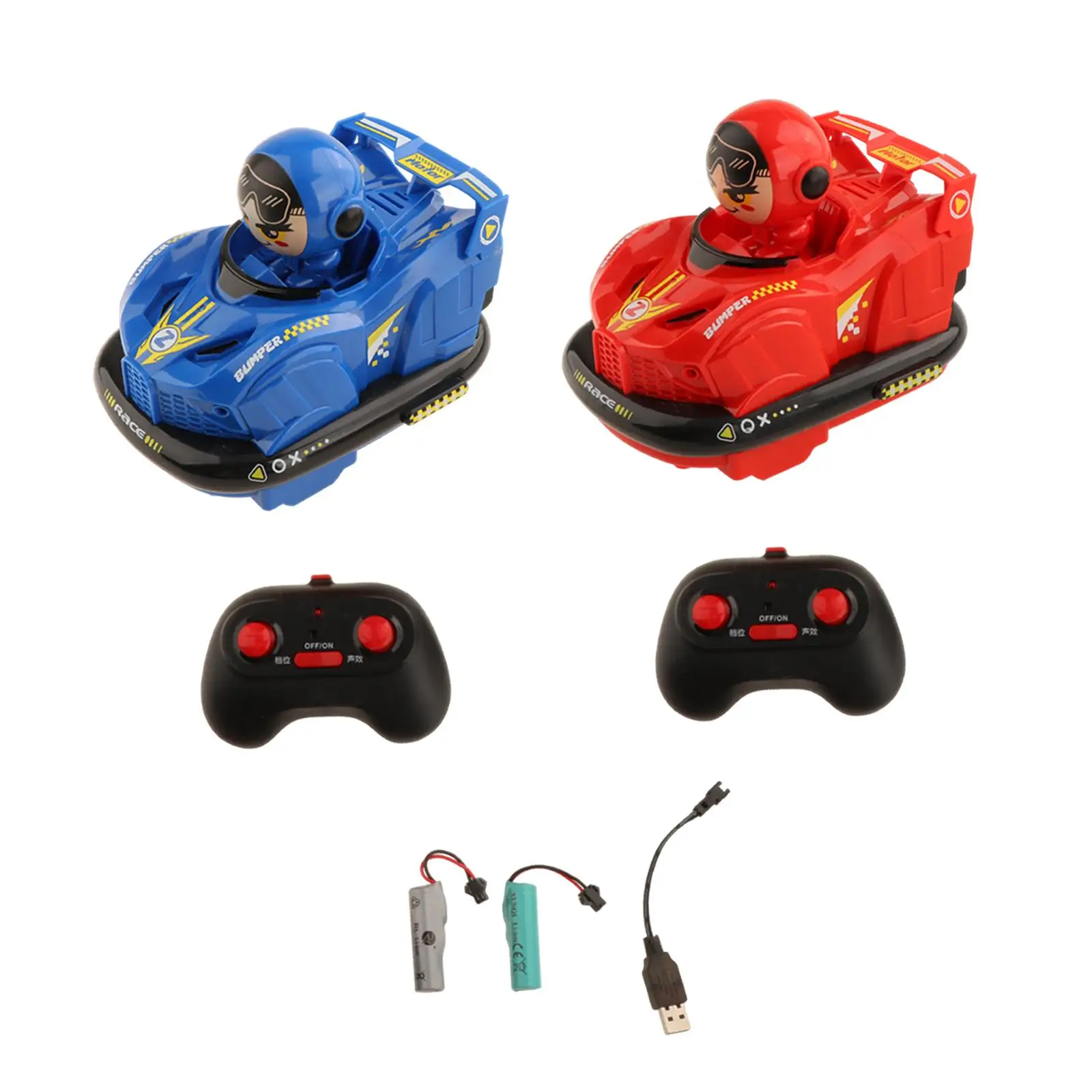 RC Battle Race Car Set with Drivers RC Cartoon Car Toy for Kids Teens Adults