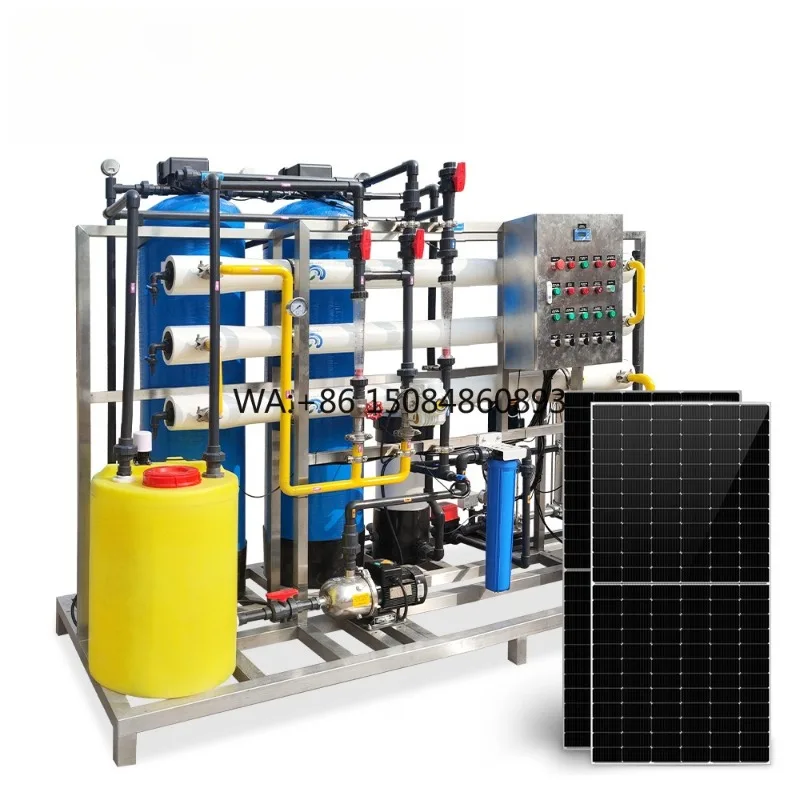 1T Ro Water Purification Filter Industry Farm Solar Water Treatment System 1000 Liter Reverse Osmosis Purifier Machine