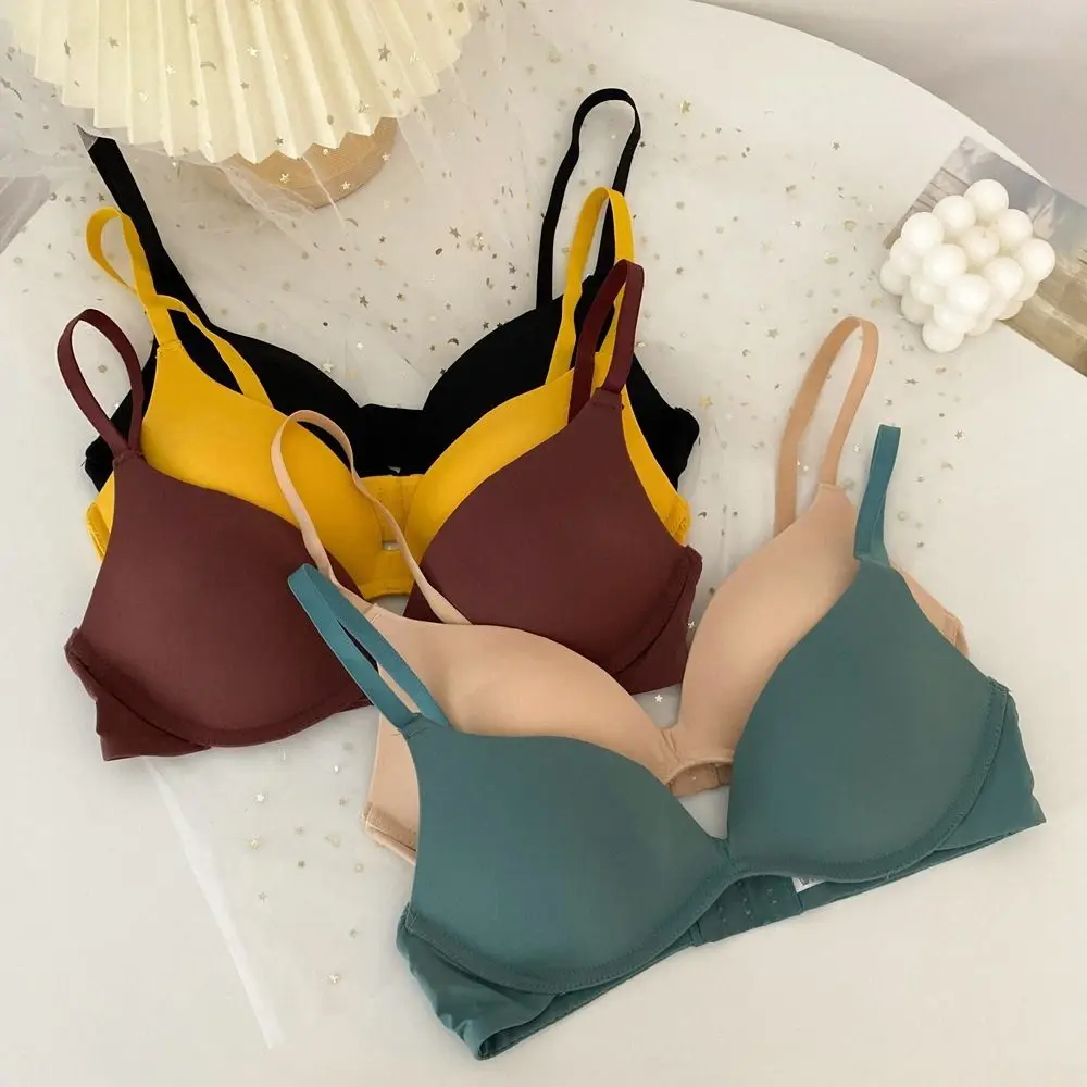 Fashion Adjustable Push Up Bra Anti-sagging Lingerie Seamless Underwear Shockproof Brassiere for Women Girl