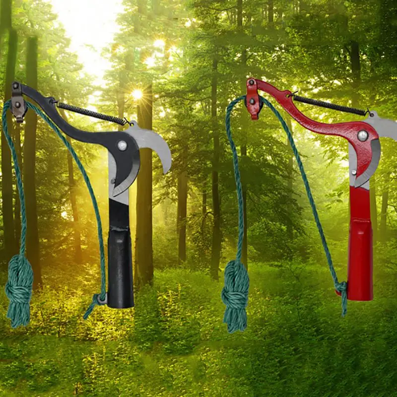 High Tree Branch Cutter Extendable Pole Pruner With Rope Saw Telescopic Gardening Tool for Trimming Fruit Trees Palm Trees