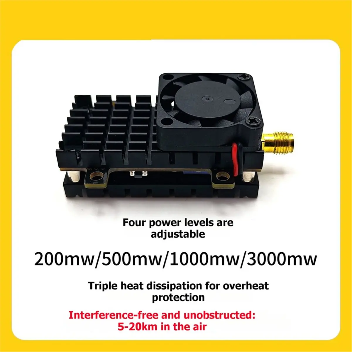 SWXF 5.8G 3W FPV VTX 48CH 3000mW FPV Video Audio Transmitter TBS Protocol OSD Parameter Tuning for RC FPV Drone
