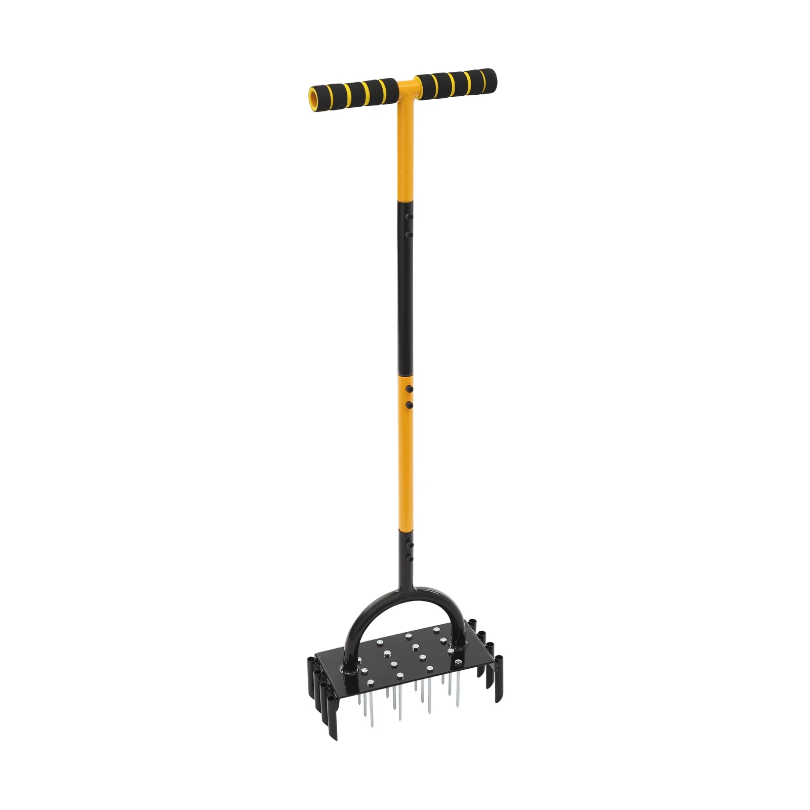 2-in-1-Rasenbelüftungswerkzeug, manuelles Rasenbelüfterwerkzeug mit 16 Spikes und 8 Entkern für Gartengras, loser Boden, verhindert Verdichtung – Detail 8