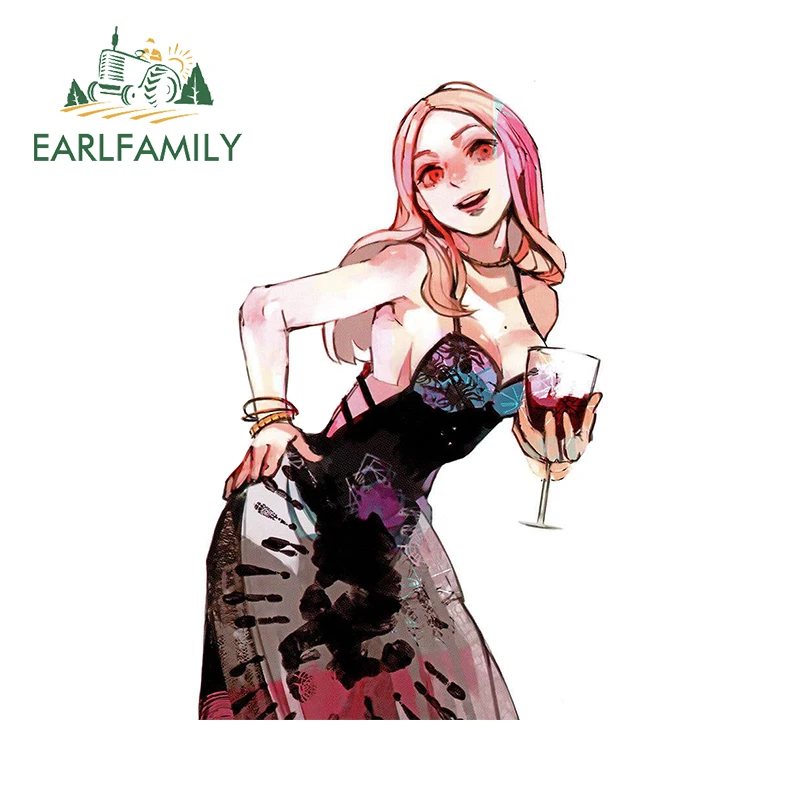 EARLFAMILY Itori Playing Card Waifu Tattoos Car Stickers Booty Anime Personality  Decal Scratch Proof Motorcycle Vinyl