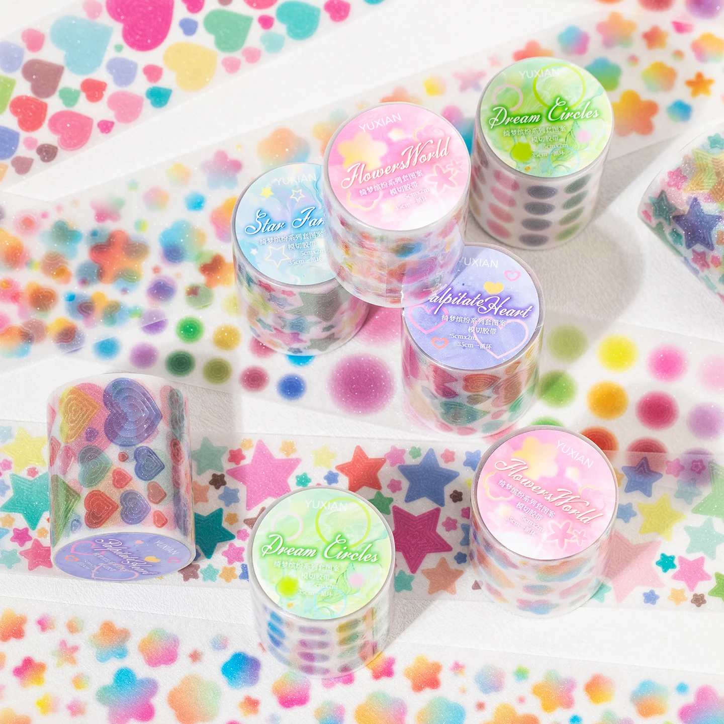 MINKYS Love Heart Star Type декоративная лента наклейка скрапбукинг журнал DIY лента школьные канцелярские принадлежности