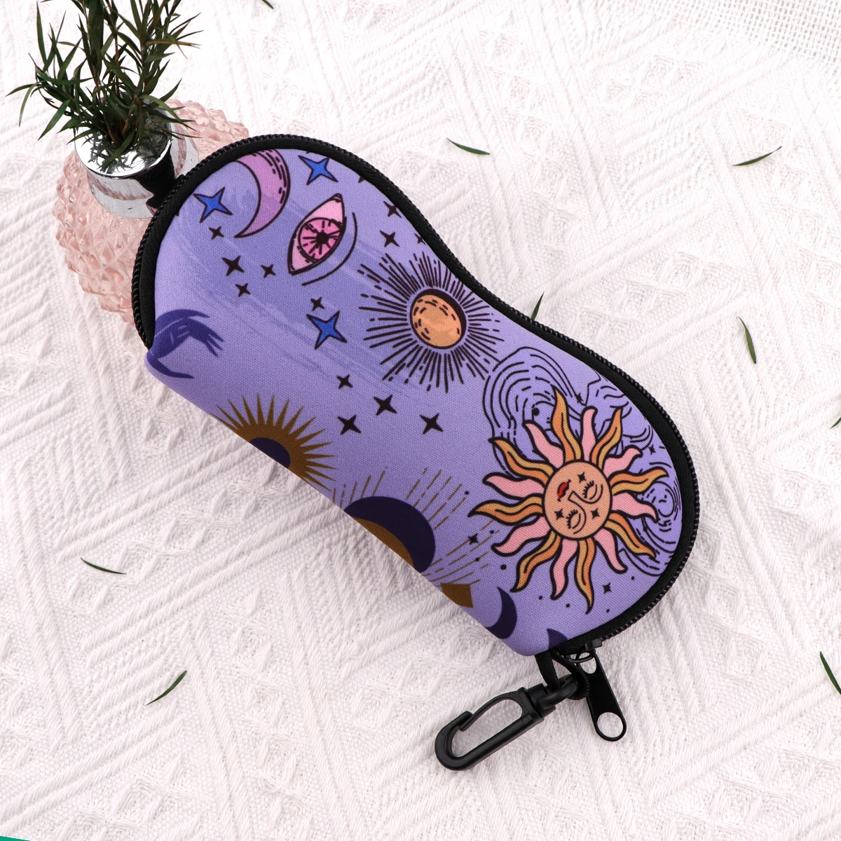 Sun and Moon Glasses Case Glasses Protective Shell Clothing Accessories Men Women Fashion Glasses Bag Gifts for Friends