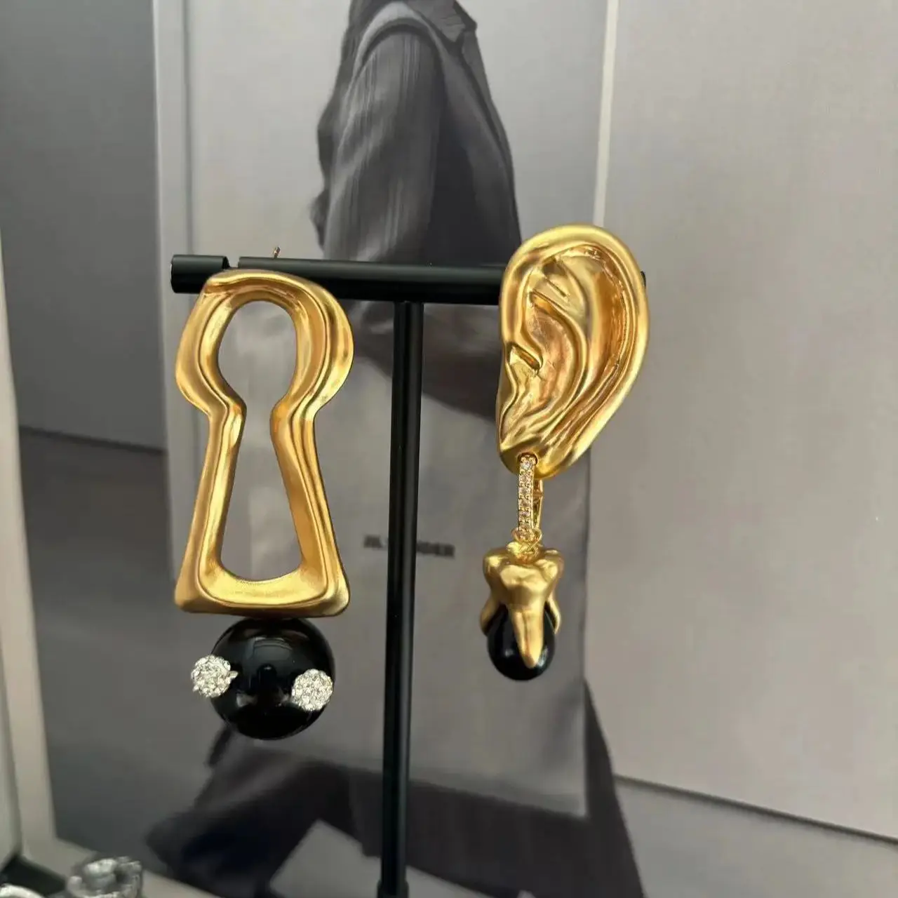 

Серьги Face Key Ear серии AB, французское абстрактное искусство, старый денежный офис, стиль Seawoll