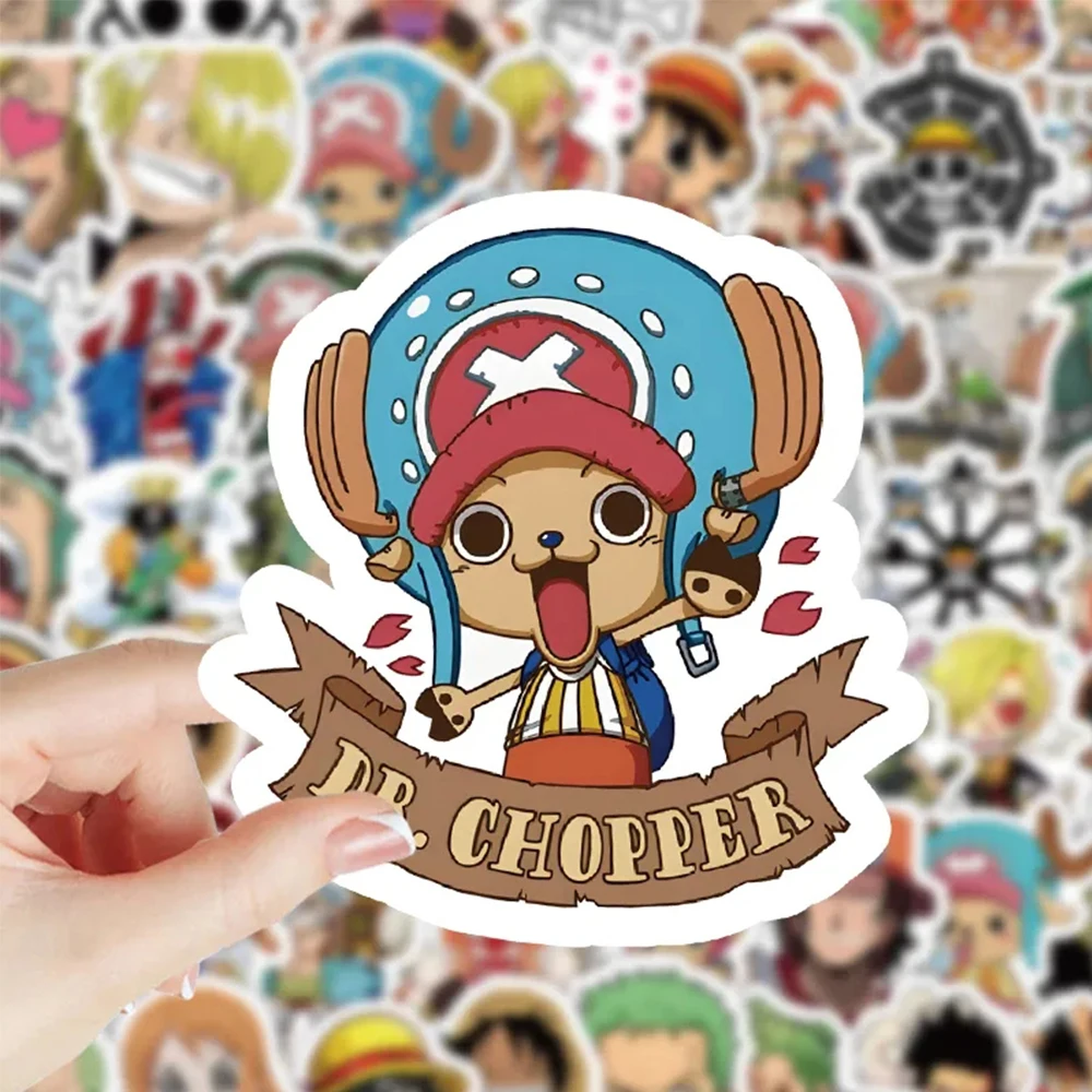 

10/30/50/100pcs Cute ONE PIECE Anime Luffy Stickers DIY Suitcase Motorcycle Helmet Classic Manga Sticker Cool Cartoon Decals Toy