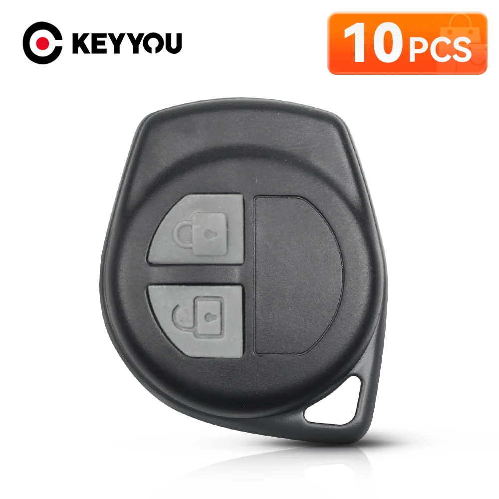 KEYYOU 10Pcs New For Suzuki Key Swift Grand Vitara SX4 Liana Aerio Jimny With 2 Buttons Pad Car Key Shell Case Without Blade